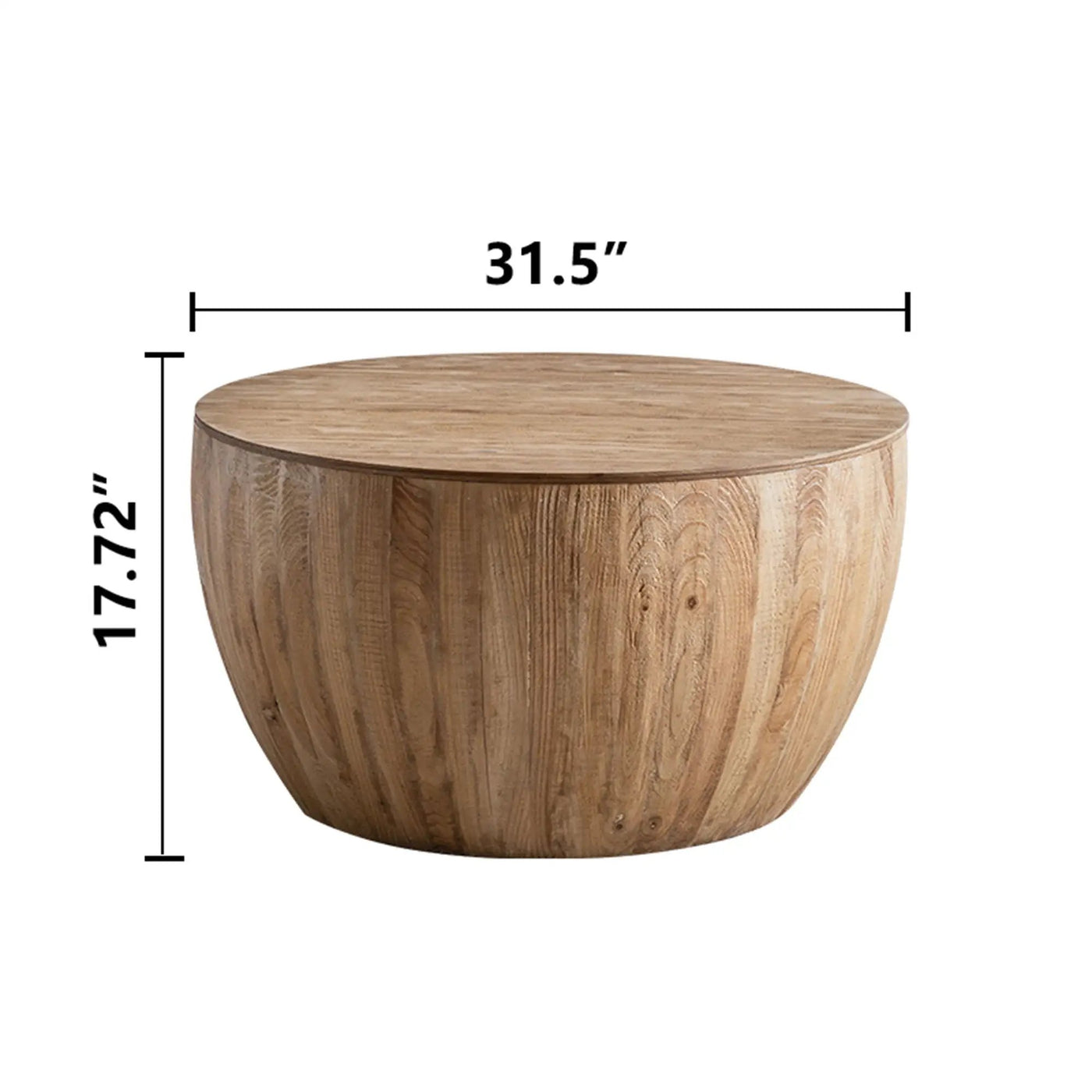Vintage Style Barrel Coffee Table With Storage by HouseOfZazla