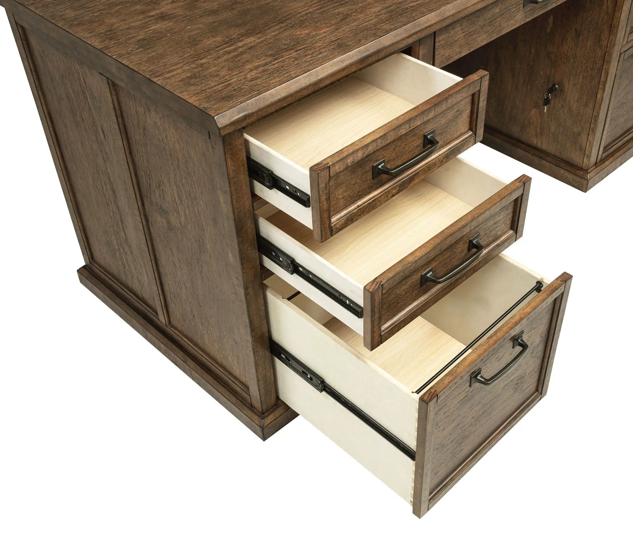 Altidore 68-inch 7-drawer Executive Home Office Desk Distressed Brown by Unique Piece Furniture