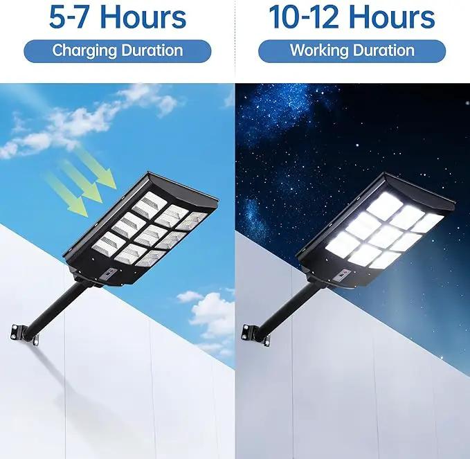 6000W Solar Street Lights Outdoor – 240,000LM 7000K LED with Motion Sensor, 324 LEDs, 240° Wide Angle, IP65 Waterproof, Dusk to Dawn Solar Flood Lights for Yard, Parking Lot, Garage by GreenHaven Gardens
