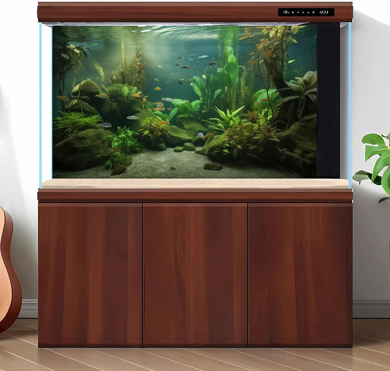 Under The Sea Aquarium Background Underwater Aquatic Plants Fish Tank Background Tropical Fish Rock with Moss Terrarium Background Undersea Green Grass with Sunbeams Terrarium Background 30x18in by GreenHaven Gardens