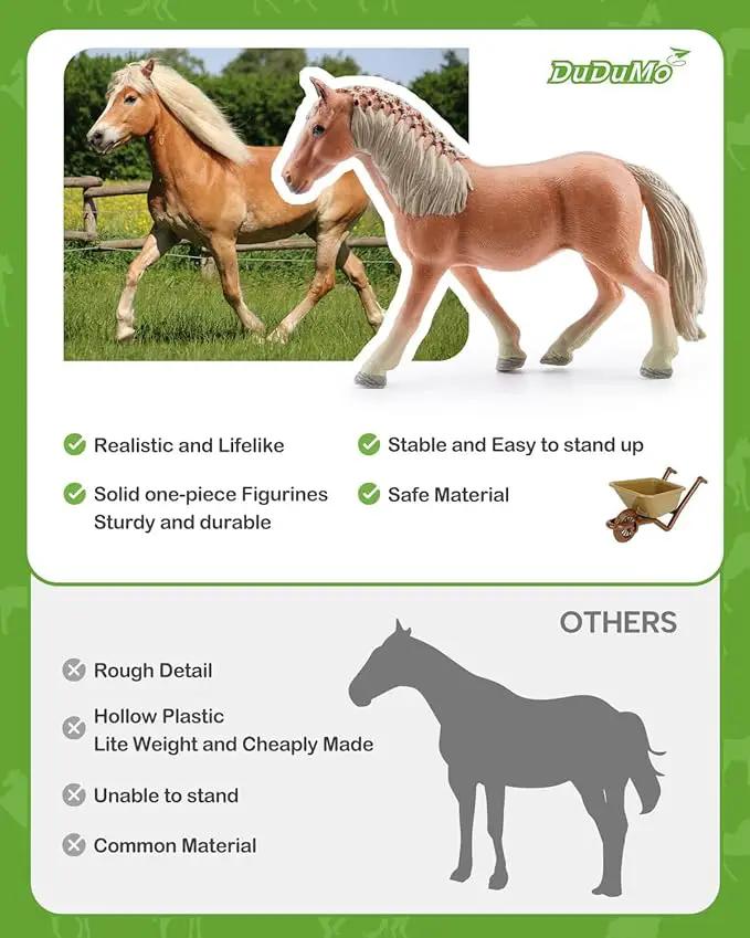 Horse Stable Playset, Horse Gifts for Girls and Boys with 3 Horses and 2 Riders, Horse Toys Set Farm Animals Toys for Kids 3 4 5 6 7 8+ (Horse Playset 1) by GreenHaven Gardens