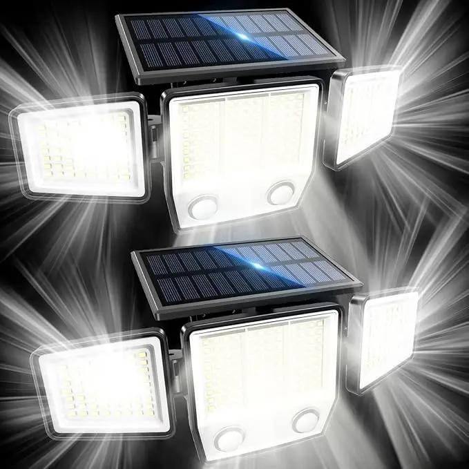 Solar Motion Sensor Outdoor Lights Waterproof - 3000LM 3 Modes Security Lights Outdoor 270° Illumination IP65 LED Solar Flood Wall Light for Garden Yard Patio Pathway by GreenHaven Gardens