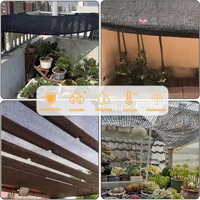 Cool Area 55% 6.5x16.5ft Sunblock Shade Cloth Cover Mesh UV Resistant Net for Garden Flower Plant Greenhouse, Black by GreenHaven Gardens