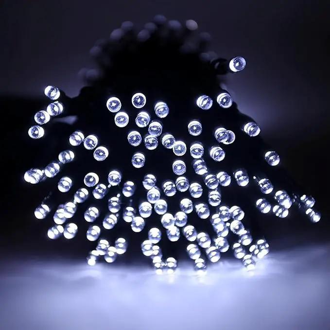 EEW 2-Pack 200 LED Solar String Lights for Outside, Solar Christmas Lights with 8 Lighting Modes, Waterproof Green Wire Solar String Lights Outdoor for Tree Xmas Party Garden Decorations (Cool White) by GreenHaven Gardens