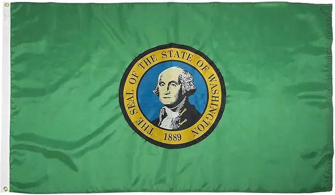 FlagSource Washington Nylon State Flag, Made in the USA, 3x5' by GreenHaven Gardens