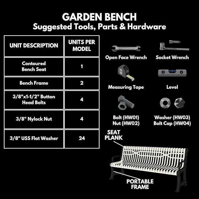 Coated Outdoor Furniture Heavy-Duty Outdoor Bench Thermoplastic Coated, Slated Steel, Commercial-Grade Garden Bench, Made in America (Portable with Back, 6 Ft, Orange) by GreenHaven Gardens