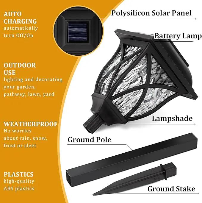 GIGALUMI Solar Lights Outdoor Waterproof, 8 Pack LED Solar Garden Lights, Solar Lights for Outside, Garden Decor for Yard, Patio, Landscape, Planter, Walkway (Warm White) by GreenHaven Gardens