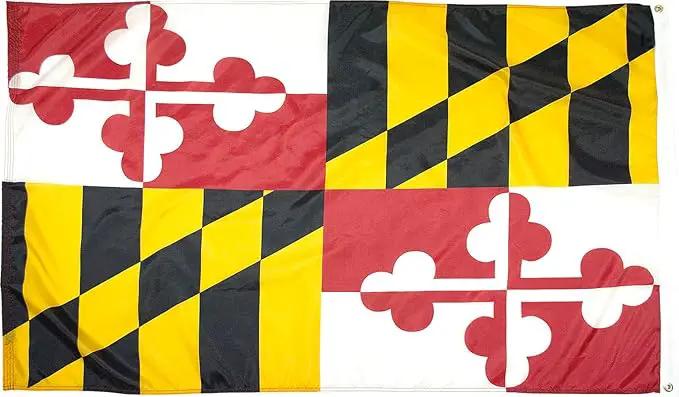 FlagSource Maryland Nylon State Flag, Made in USA, 5x8' by GreenHaven Gardens