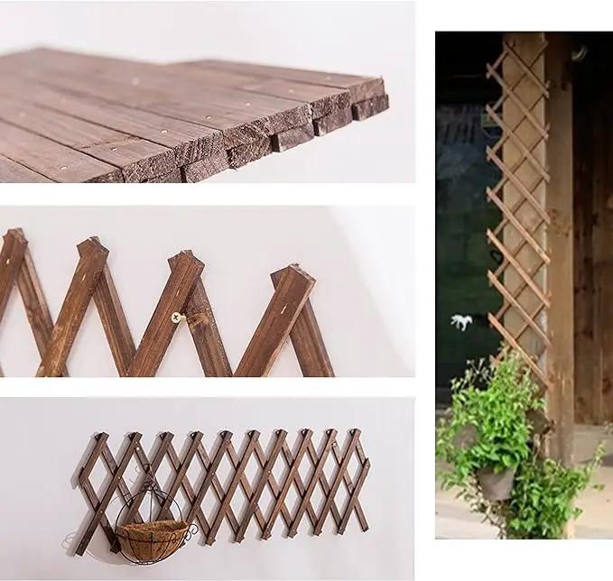 Wooden Lattice Wall-Expandable Plant Garden Trellis for Climbing Plants Outdoor Air Plant Vertical Rack Wall Decor for Room Patio by GreenHaven Gardens