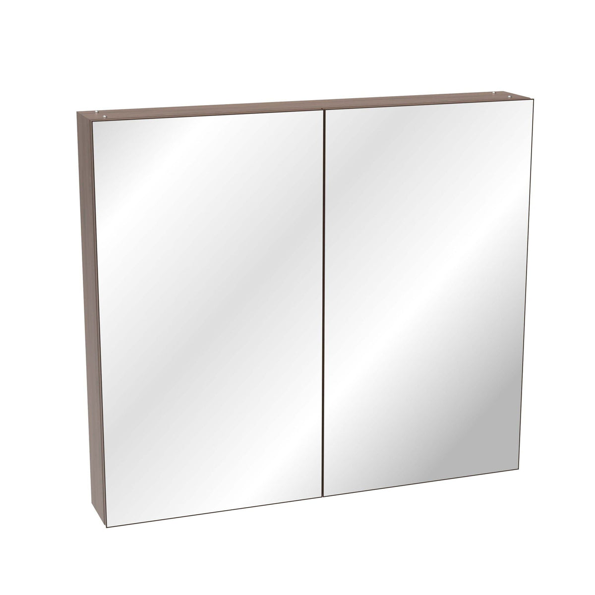 Metal Medicine Cabinet with Adjustable Shelves and Mirror - Pearl Silver or Dark Brown, photo 2 of 8