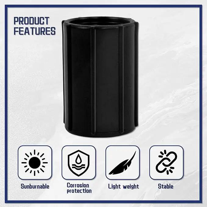 12 Pcs 1/2 Inch Female Threaded PVC Fitting Black PVC Female Adapter Pipe Fittings Drip Irrigation System for Irrigation Pipes Riser Extension (Black) by GreenHaven Gardens