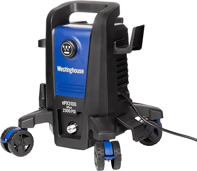 Westinghouse ePX3100 Electric Pressure Washer, 2300 Max PSI 1.76 Max GPM with Anti-Tipping Technology, Onboard Soap Tank, Pro-Style Steel Wand, 5-Nozzle Set, for Cars/Fences/Driveways/Home/Patios by GreenHaven Gardens