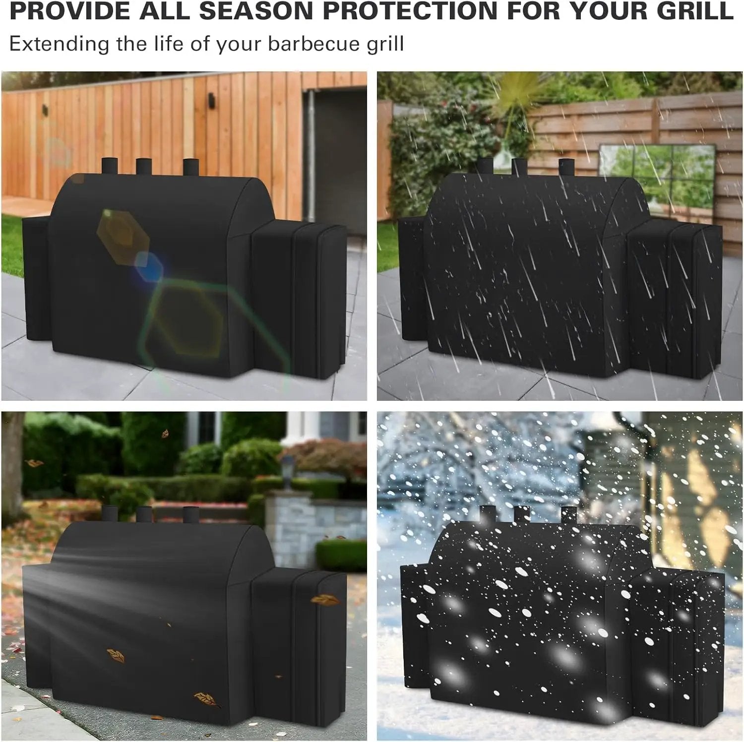 8080 Grill Cover Fits for Char-Griller Duo 5050 Double Play 5650 Charcoal Grill, Expandable Gas Grill Cover 600D Heavy Duty BBQ Cover Fits for Char-Griller 3-Burner Dual Fuel Outdoor Grill by GreenHaven Gardens