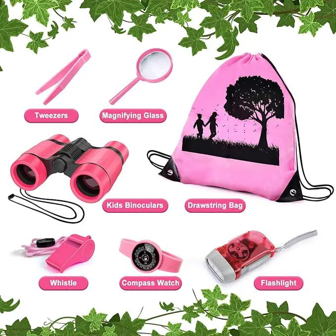 Kids Explorer Kit & Bug Catcher Kit, Camping Gear for Kids, Outdoor Exploration Set with Backpack & Binoculars, Ideal Outdoor Adventure Toys for Boys Girls 3-12 by GreenHaven Gardens