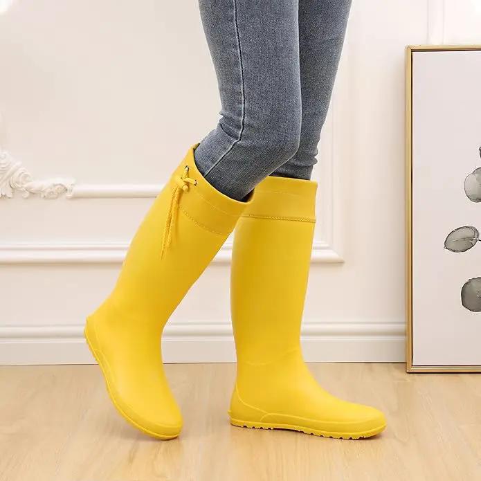 Asgard Packable Tall Rain Boots for Women Waterproof Rubber Garden Boots Ultra Lightweight Flat Mud Boots- NOT FOR WIDE CALF by GreenHaven Gardens