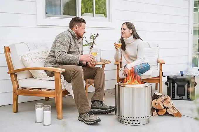 Solo Stove Ranger 2.0 with Stand - 15 Inch Smokeless Portable Fire Pit - Lightweight Outdoor Fireplace with Removable Ash Pan, Stainless Steel, Carry Case Included, Ideal for 2-4 People, 16.5 lbs by GreenHaven Gardens