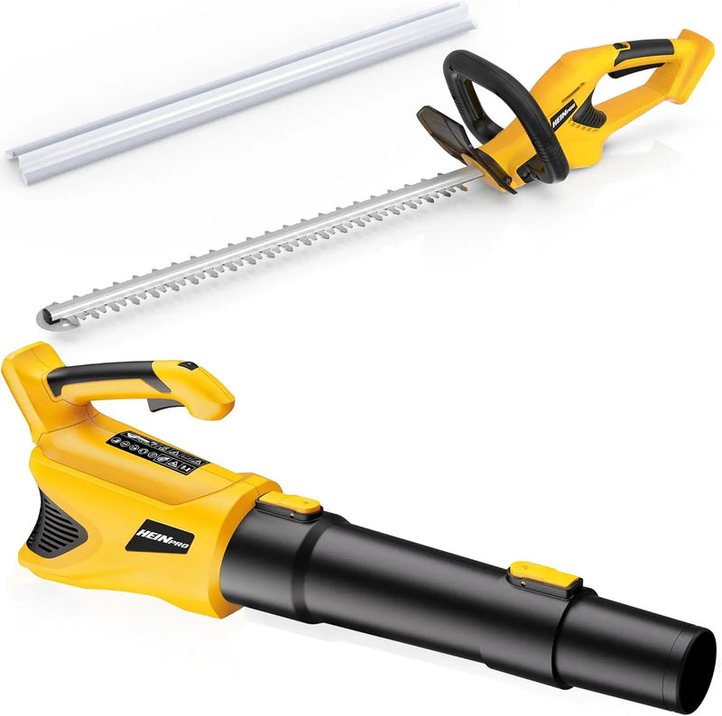 20V Cordless Leaf Blower and 22 Inch Hedge Trimmer Combo Compatible with DEWALT 20V MAX Battery (Battery not Included) by GreenHaven Gardens