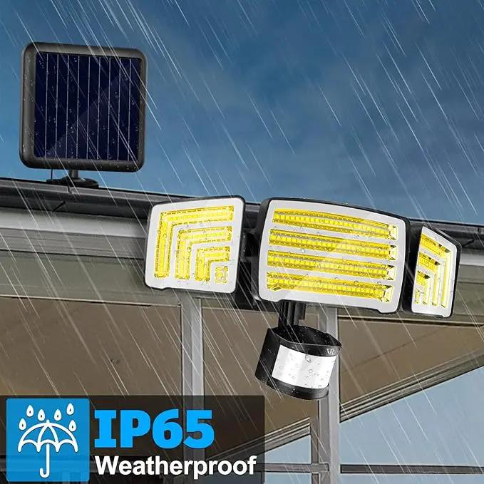 Solar Motion Sensor Flood Lights Outdoor - 4000LM 4 Lighting Modes, 72FT Sensing Distance, Split 3000mAh Solar Panel, IP65 Waterproof Security Lights with Remote for Porch Yard Patio Garage by GreenHaven Gardens