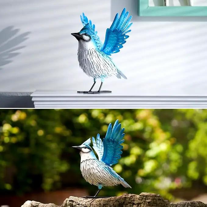 Nacome Blue Jay for Yard Art Statues: Garden Sculptures & Statues Clearance Lawn Decor for Patio Balcony Front - Gifts for Mom Grandma by GreenHaven Gardens