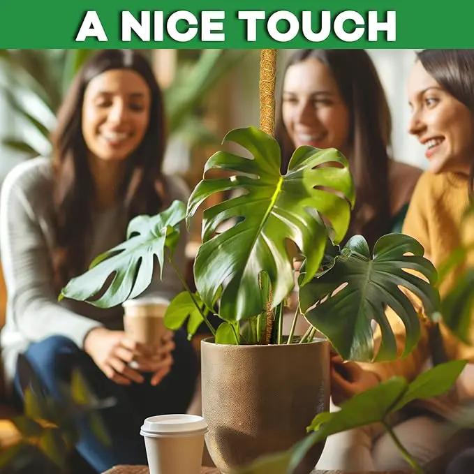 2 Pack Moss pole - 46 Inch Moss Pole Indoor - Monstera Plant Support - Plant Stakes for Indoor Plants - Plant Stiks support Tall - Moss Pole for Climbing Plants support - Monstera Pot - Moss Poles by GreenHaven Gardens