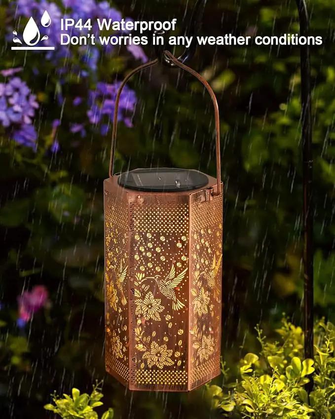 Hummingbird Solar Lantern Outdoor Waterproof - Birthday Gifts for Women Mom Grandma Men, Mothers Day Gifts, Solar Lights Outdoor Hanging Garden Decor for Outside, Patio, Yard, Lawn by GreenHaven Gardens