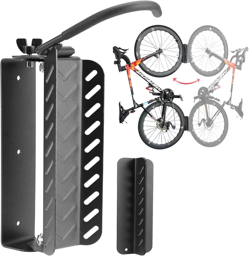 All Metal Bike Wall Mount Vertical, Swivel Bike Hangers For Garage, Bike Rack Garage Wall, Bicycle Hooks, Garden Indoor Outdoor Storage, All Metal (1Pack) by GreenHaven Gardens