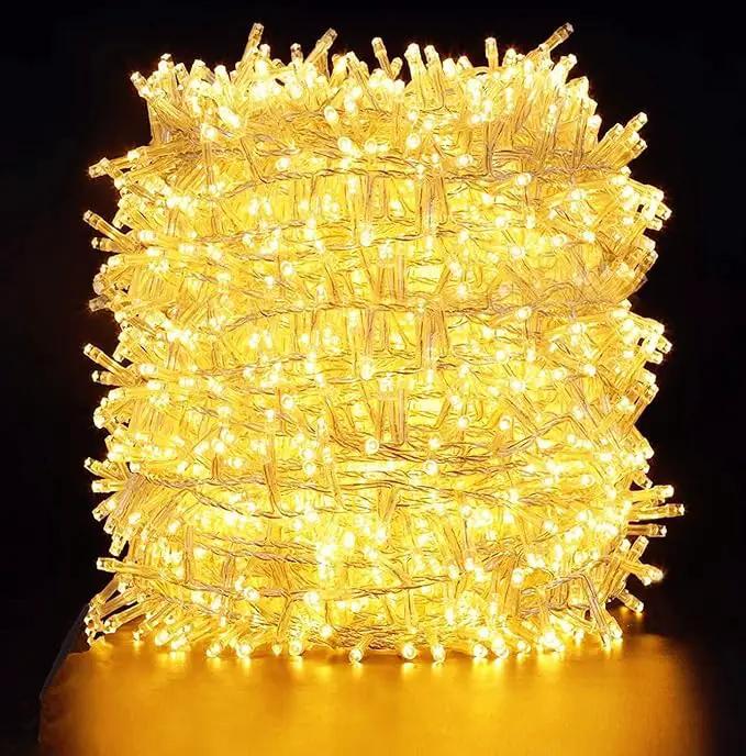 Quntis 328ft 500 LED Christmas String Lights, Waterproof Outdoor/Indoor Fairy Lights 8 Modes Plug in, Warm White Clear Wire for Home Bedroom Wedding Party Holiday Garden Tree Decorations Lighting by GreenHaven Gardens