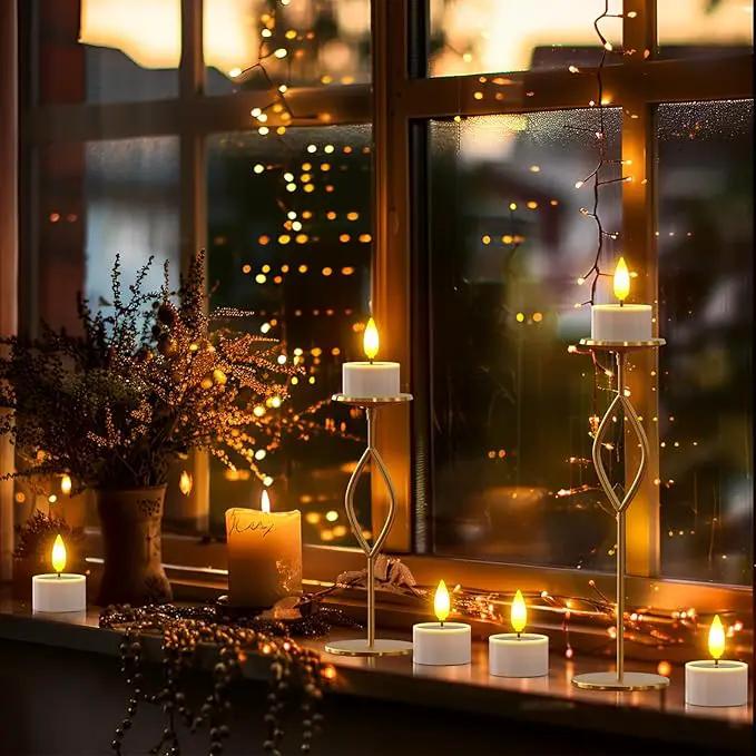 PChero 12 Pack Solar Tea Lights Outdoor Waterproof, Small Solar Lights with Dusk to Dawn Sensor, LED Tealight Candles for Lantern Garden Camping Outside Patio Home Decor,1.5" x 2.1" by GreenHaven Gardens