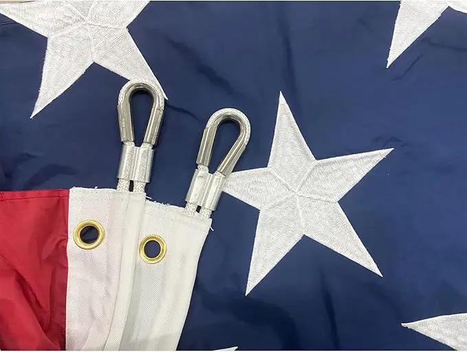 Homissor American Flag 20x38 Ft Large US Flags - Giant United State USA Flag Heavy Duty Outdoor Embroidered Stars for All Weather High Wind Sewn Stripes With Brass Grommets by GreenHaven Gardens