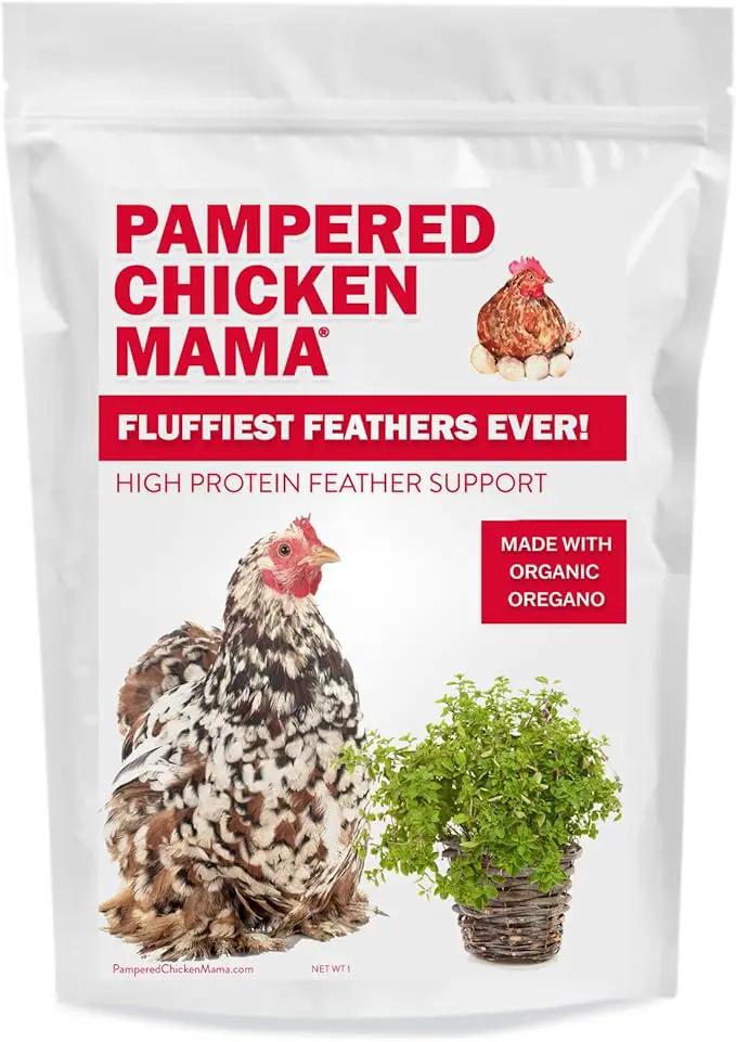 Pampered Chicken Mama Backyard Chicken Molting Supplement: Fluffiest Feathers Ever Backyard Chicken Feed and Supplies for Hens (6 Pound Economy Size) by GreenHaven Gardens