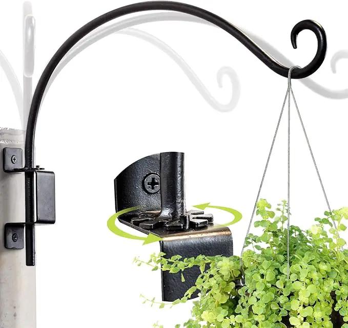 Qiang Ni Swivel Plant Hanger Bracket: Bird Feeder Hanger for Outdoor Wall Mount (16 - A, 16 Inch) by GreenHaven Gardens
