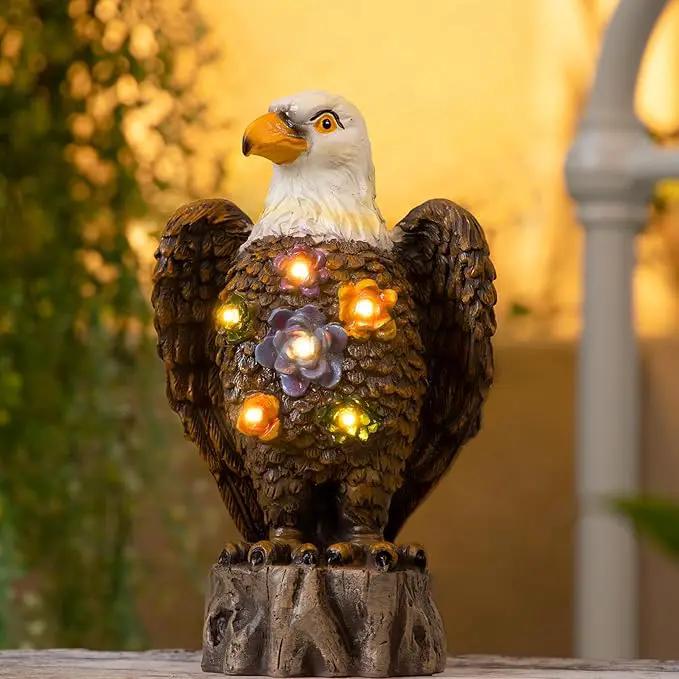 TAKE ME Gardening Gifts Outdoor Decor Eagle Solar Lights Christmas Garden Gifts for Eagle Lovers Birthday Gifts for Women Garden Decor Patio Yard Decor (Brown Eagle) by GreenHaven Gardens