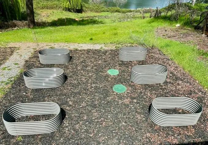 A ANLEOLIFE 6X3X2 ft Galvanized Raised Garden Beds Outdoor, Oval Large Metal Deep Root Planter Box for Planting Vegetables Flowers Herb, Anti-Rust & Easy-Setup, Quartz Grey by GreenHaven Gardens