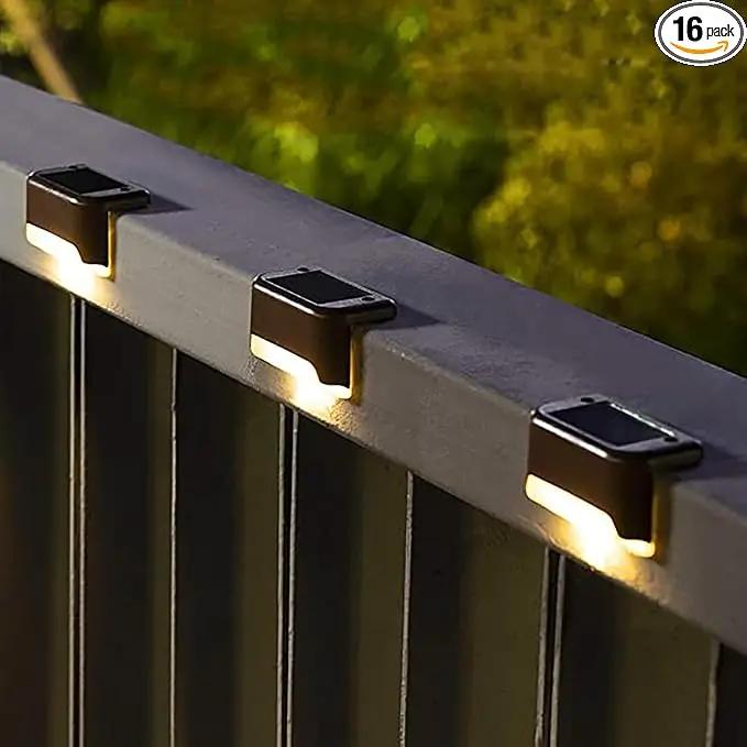 SOLPEX Solar Deck Lights Outdoor 16 Pack, Solar Step Lights Waterproof Led Solar lights for Outdoor Stairs, Step , Fence, Yard, Patio, and Pathway(Warm White) by GreenHaven Gardens