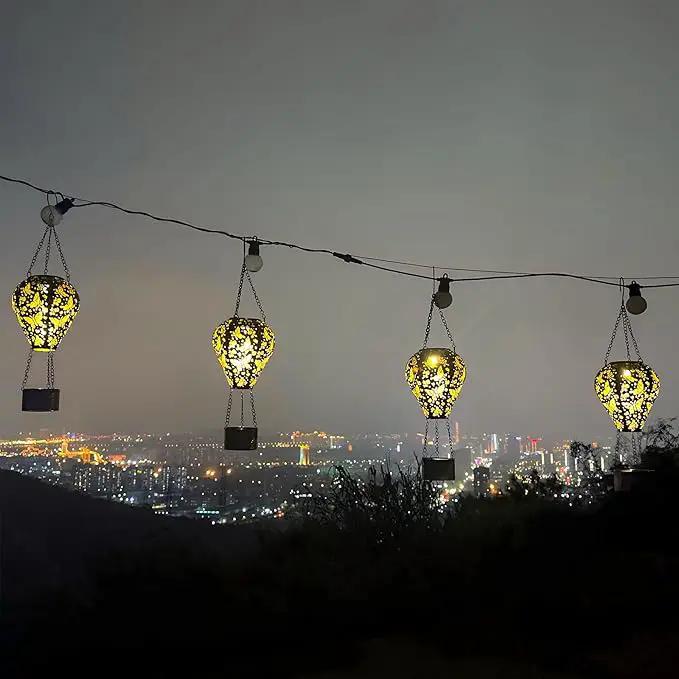 4-Pack Butterfly Decor Hot Air Balloon Solar Lantern – Outdoor Decorative Hanging Light for Garden Yard Patio Porch Lawn and Pathway – Unique Housewarming, Birthday Gift for Women Mom Grandma by GreenHaven Gardens