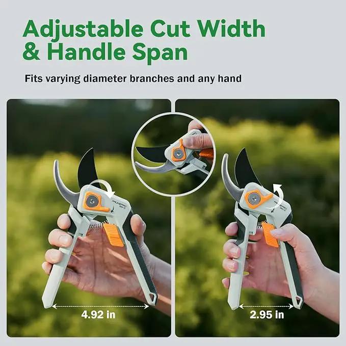PrunePro 8" Professional Pruning Shears for Gardening Bypass Hand Pruner Stainless Steel Sharp Garden Scissors Plant Flower Rose Garden Clipper - 3 Pack by GreenHaven Gardens