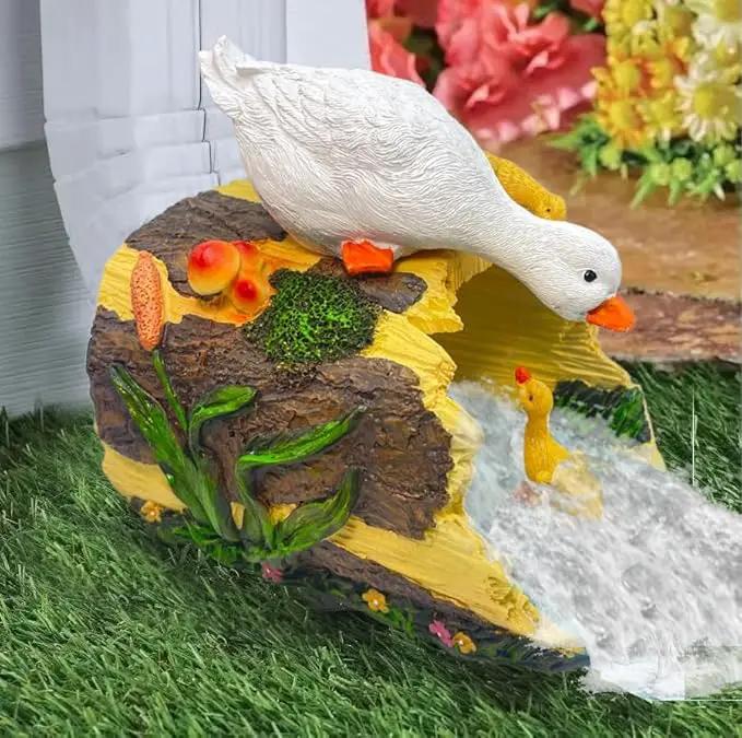 Ducks Gutter Downspout Extension Statues, Garden Decoration, Resin Animal Statue, 3"x4" Downspout Splash Block, Outdoor Decor by GreenHaven Gardens