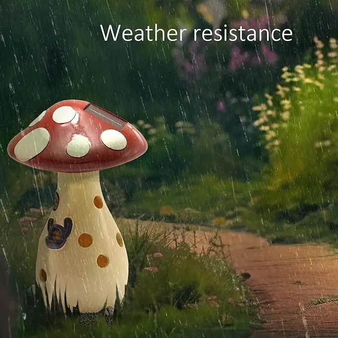 Fairy Houses for Outside - Solar Light Garden Decor, Solar Garden Decor, Waterproof Yard Mushroom Ornaments for Patio Lawn, Christmas, Birthdays, Unique Gift Ideas for Gardening Mom & Grandma by GreenHaven Gardens