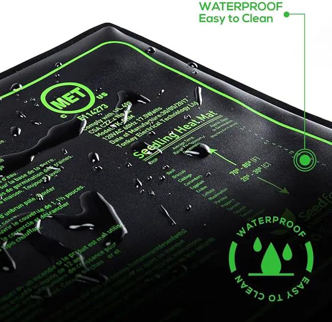 MET Certified 6 Pack Seedling Heat Mat, Seedfactor Waterproof Durable Germination Station Heat Mat, Warm Hydroponic Heating Pad for Indoor Home Gardening Seed Starter by GreenHaven Gardens