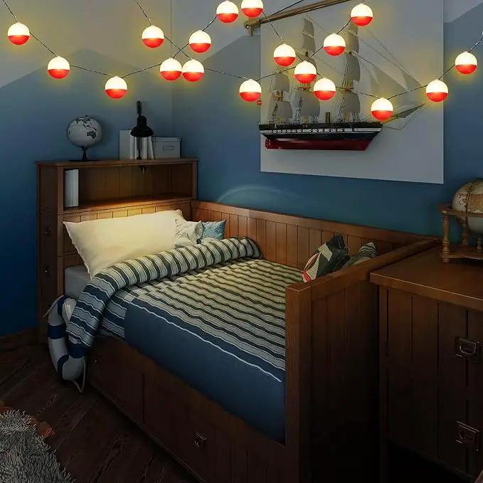 Deekin 3 Pcs LED Fishing Birthday Decorations Bobbers String Lights Battery Powered Ofishally One Theme Decor with Extra Bulbs for Gone Fishing Birthday Party Supplies Pole Party Favors by GreenHaven Gardens