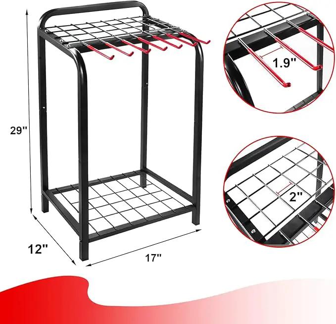 Trieez Garden Tool Organizer for Garage, Yard Tool Organizer with Hooks for Garage Organization and Storage - Sturdy Yard Tool Holder, Tool Rack for Shed, Outdoor, Tool Stand by GreenHaven Gardens
