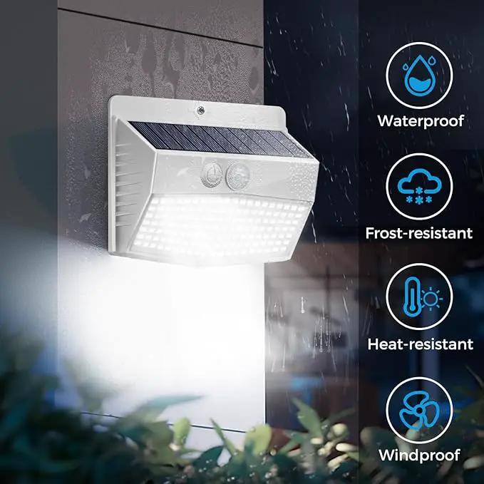 [2 Packs] Solar Lights Outdoor Motion Sensor, Solar Security Lights with 3 Lighting Modes Solar Wall Lights Waterproof Solar Powered Lights for Garden Fence Yard Deck, White by GreenHaven Gardens