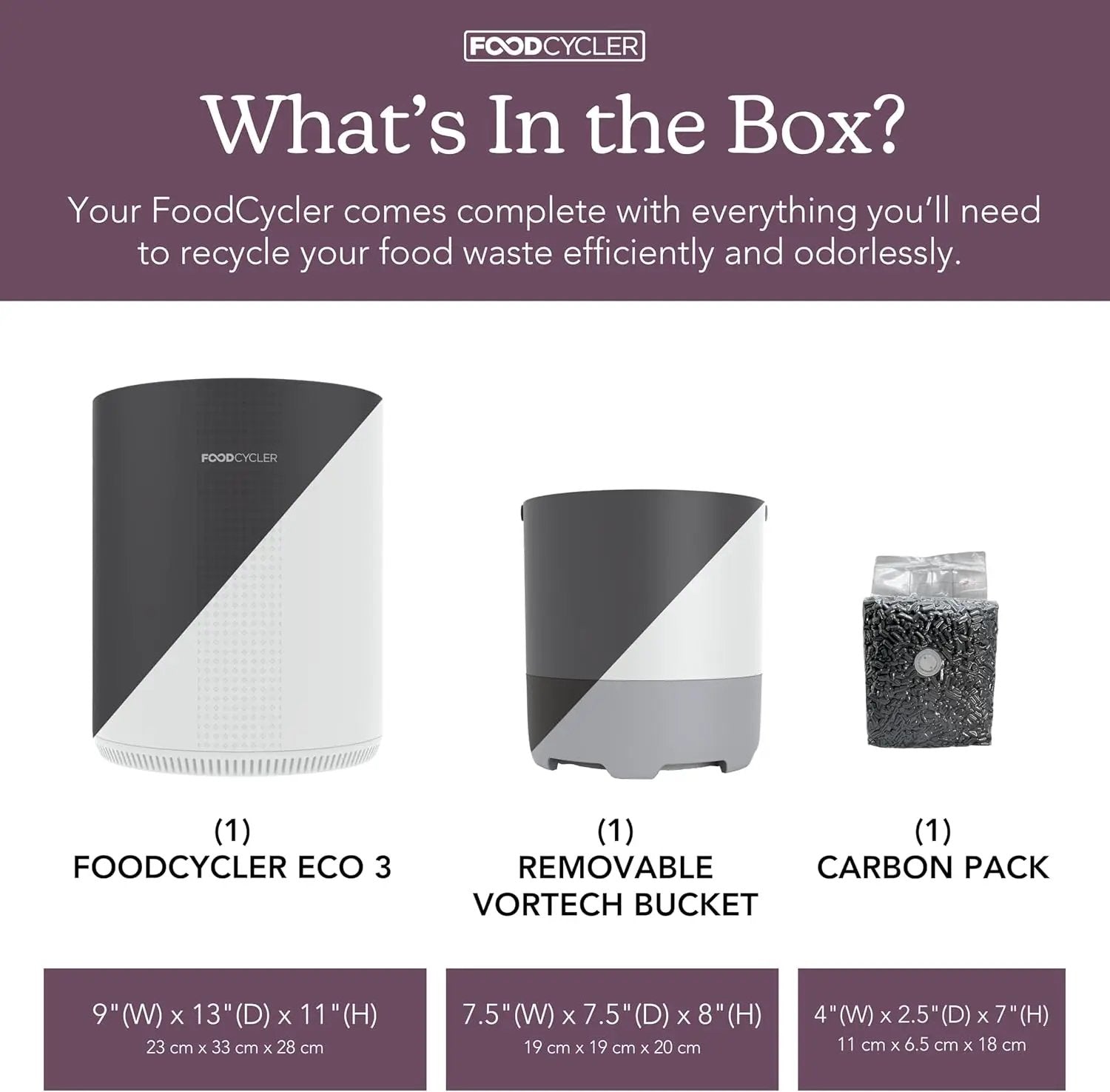 Eco 3 Compact Kitchen Food Recycler | Indoor Composter Bin Alternative | Electric Countertop Food Waste Disposer with Odorless 3.5L Indoor Food Waste Bin for Easy Waste Management | Grey by GreenHaven Gardens