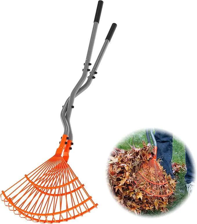 Walensee Leaf Grabber Rake, Leaf Collector Tool with Long Steel Handle & Steel Claw, Lightweight & Efficient Leaf Picker, Comfortable Grip, Ideal for Leaves, Twigs, Yard Waste Garden Cleanup by GreenHaven Gardens