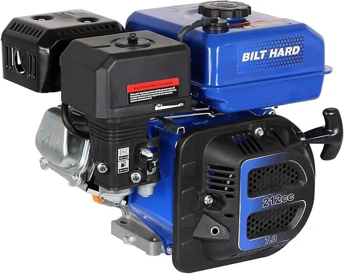 BILT HARD 7HP Gas Engine Horizontal Shaft, 212cc 4 Stroke OHV Industrial Grade Replacement Gas Motor, Shaft 3/4" (19mm) Diameter, 2-3/8" Long, 3/16" Keyway by GreenHaven Gardens
