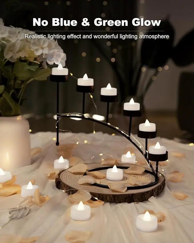 BEICHI Flameless Candles, 12Pack Battery Operated Candles, LED Tea Lights Candles Battery Operated, Flickering Fake Candles for Wedding Halloween Christmas Diwali- Pure White Light by GreenHaven Gardens