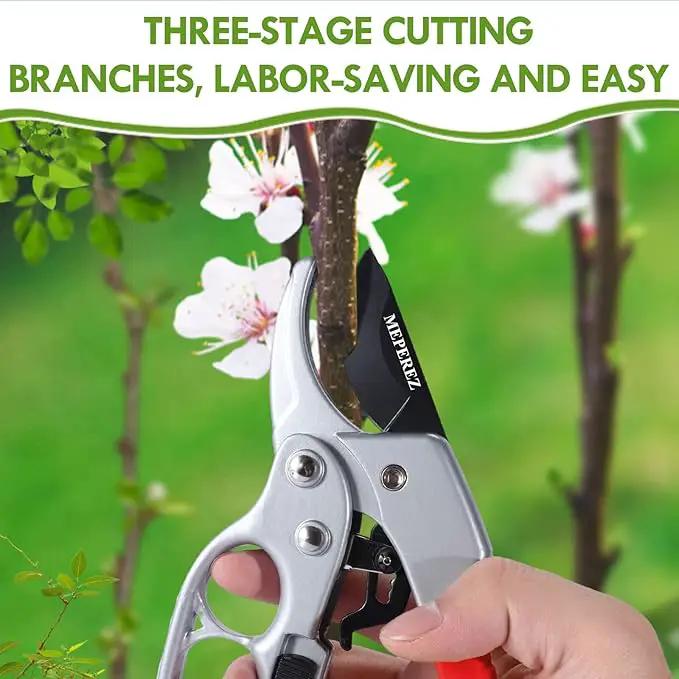 Garden Clippers, Premium Germany Pruners, Work 3 Times Easier, Professional Pruning Shears, Cutting Rose, Flower, Hedge, Stem, Sharp Scissors Gardening Tools, Arthritis Weak Hand Snips by GreenHaven Gardens