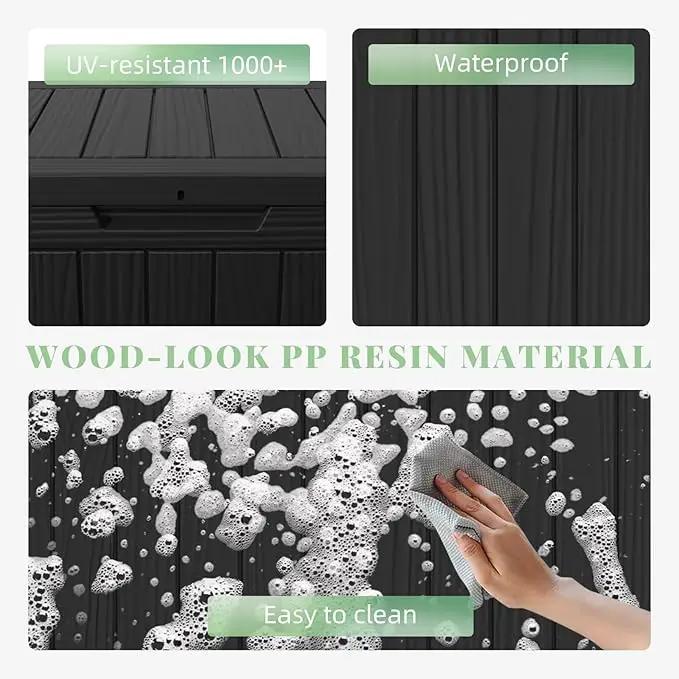 DRATO 45 Gallon Deck Box, Outdoor Storage Box for Patio Furniture, Patio Cushions, Gardening Tools, Pool Supplies 480lbs Weight Capacity,Waterproof Resin Storage Boxes by GreenHaven Gardens