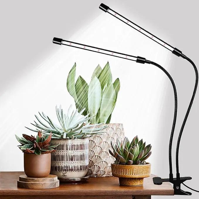 Grow Lights for Indoor Plants, 84LEDs Clip Plant Lights, Full Spectrum LED Plant Growing Lamps with FlexibleGooseneck4/8/12/18H Timer, 3 Spectral Modes, 10 Dimmable Levels (1 Pack) by GreenHaven Gardens