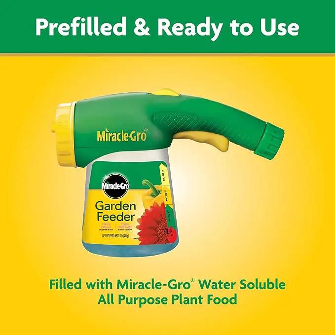 Miracle-Gro Garden Feeder with Water Soluble All Purpose Plant Food, Hose-end Feeder for Outdoor Plants, 1 lb. by GreenHaven Gardens